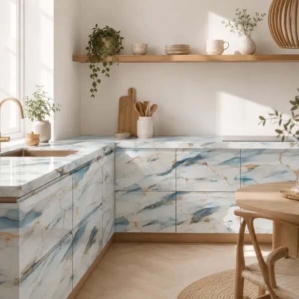 Ocean Marble - Premium samoljepljiva tapeta za kuhinju i namještaj