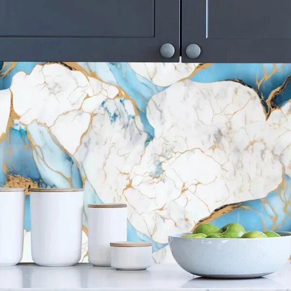 Ocean Marble - Premium samoljepljiva tapeta za kuhinju i namještaj