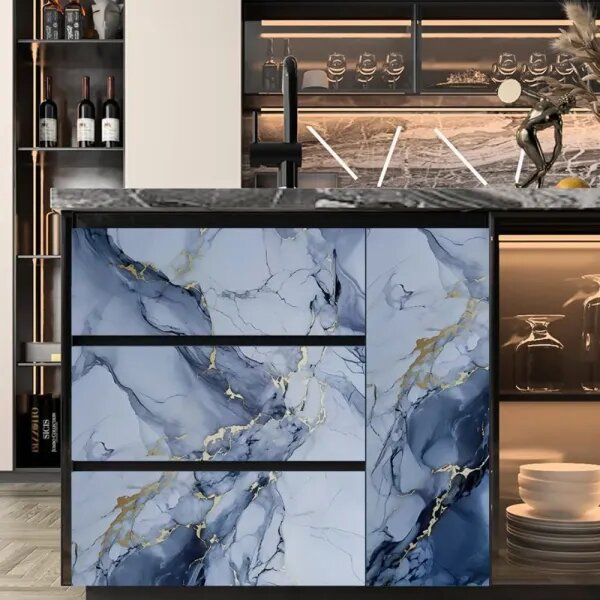 Blue Marble - Premium samoljepljiva tapeta za kuhinju i namještaj