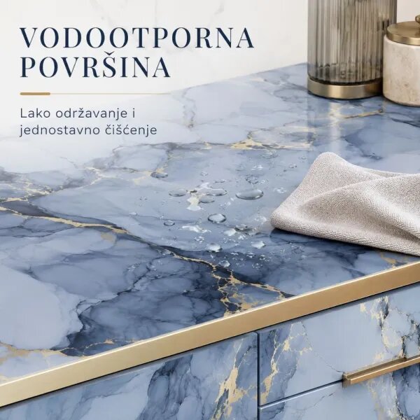 Blue Marble - Premium samoljepljiva tapeta za kuhinju i namještaj