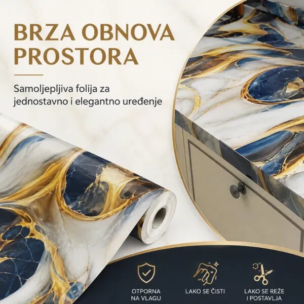 Royal Onyx - Premium samoljepljiva tapeta za kuhinju i namještaj