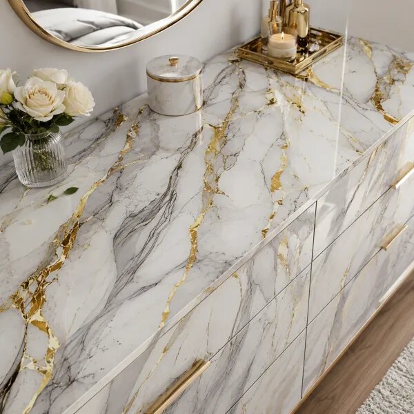 Lux Marble - Premium samoljepljiva tapeta za kuhinju i namještaj