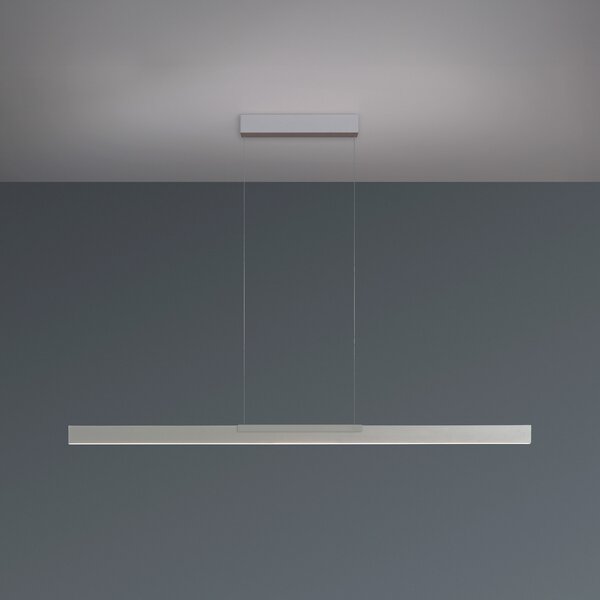 BOPP Bopp LED viseća lampa Nano 2.0, duljina 140 cm, boja aluminija, prigušiva, Metalik, Dnevni boravak/blagovaonica, Aluminij