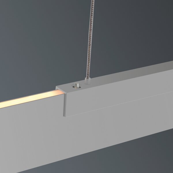 BOPP Bopp LED viseća lampa Nano 2.0, duljina 140 cm, boja aluminija, prigušiva, Metalik, Dnevni boravak/blagovaonica, Aluminij