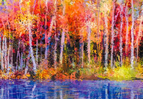 Foto tapeta - Apstrakcija šume (147x102 cm)