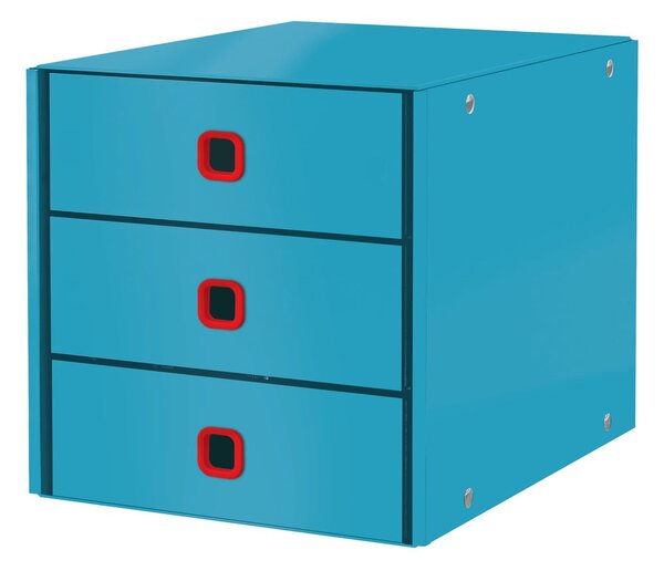 Plava kutija s 3 ladice Leitz Cosy Click & Store