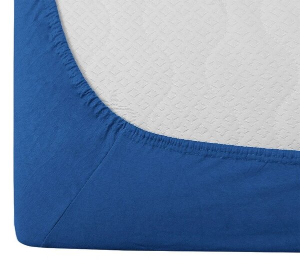 Jersey plahta tamnoplava 90 x 200 cm