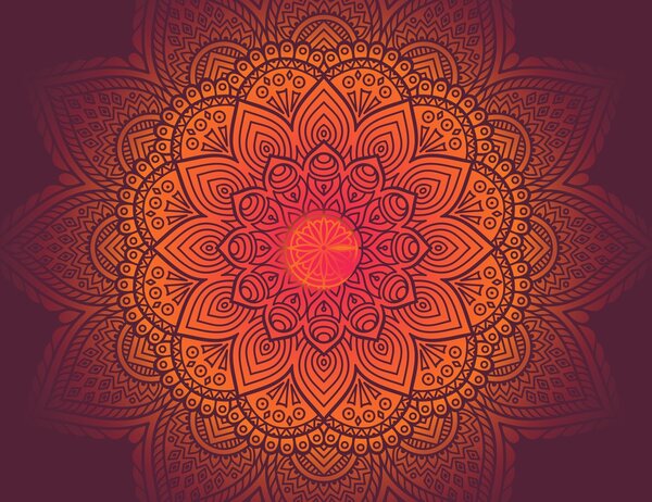 Foto tapeta - Mandala, tamna (147x102 cm)