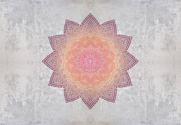 Foto tapeta - Mandala s motivom betona (147x102 cm)