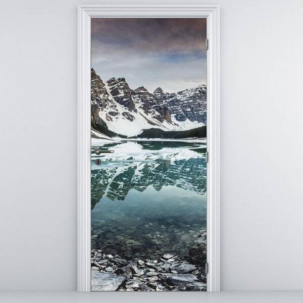 Foto tapeta za vrata - Jezero zimi (95x205cm)