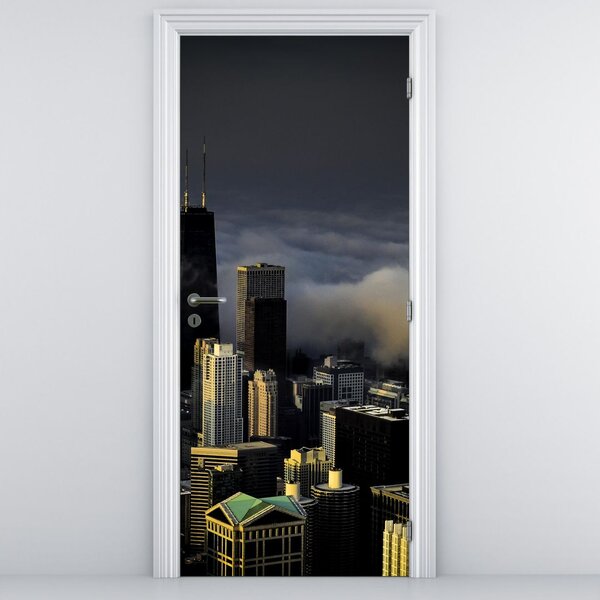 Foto tapeta za vrata - Grad u oblacima (95x205cm)