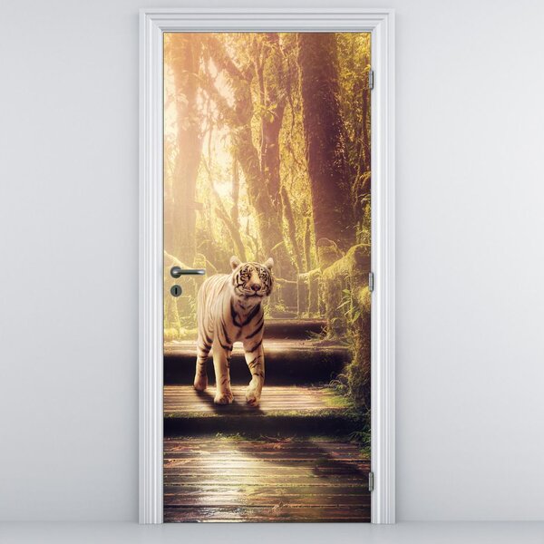 Foto tapeta za vrata- Tigar u džungli (95x205cm)