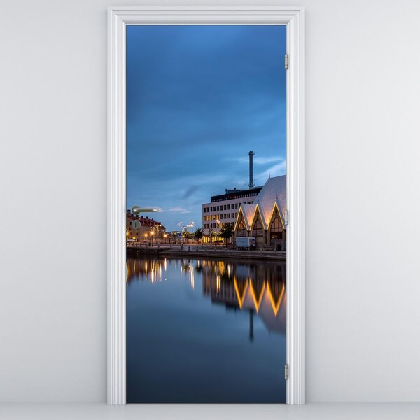 Foto tapeta za vrata - Vodeni kanal - Göteborg (95x205cm)