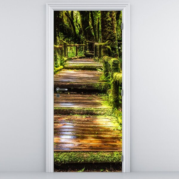 Foto tapeta za vrata - Stepenice u prašumi (95x205cm)