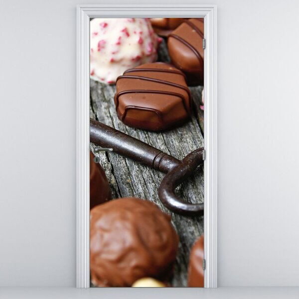 Foto tapeta za vrata - Čokolada i ključ (95x205cm)