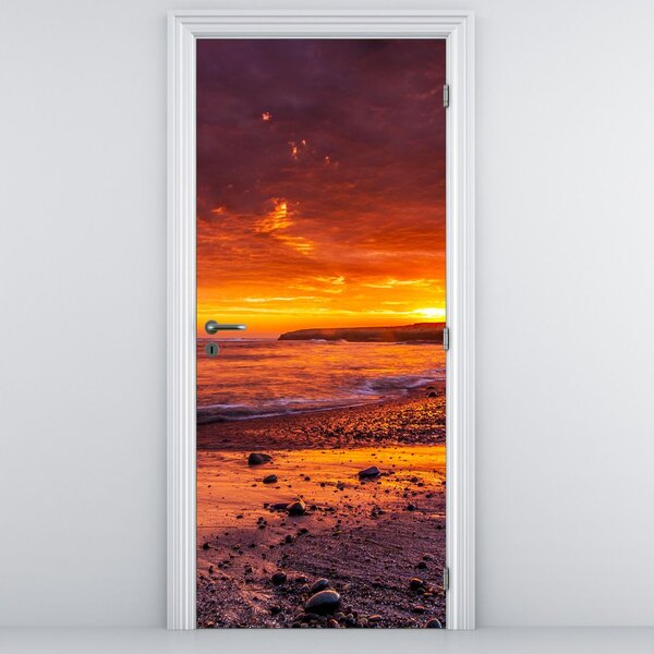 Foto tapeta za vrata - Zalazak sunca uz more (95x205cm)