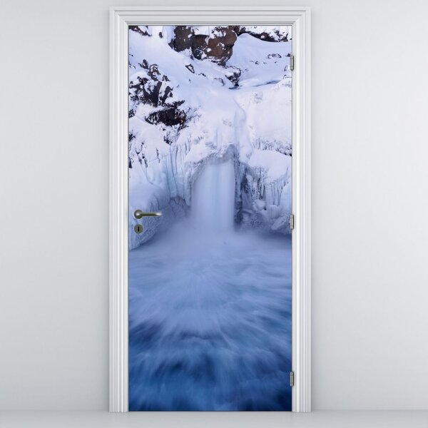 Foto tapeta za vrata - Slapovi zimi (95x205cm)