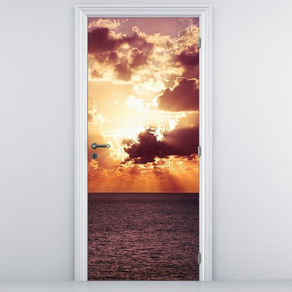 Foto tapeta za vrata - Sunce iza oblaka (95x205cm)