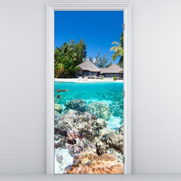 Foto tapeta za vrata - Plaža na tropskom otoku (95x205cm)