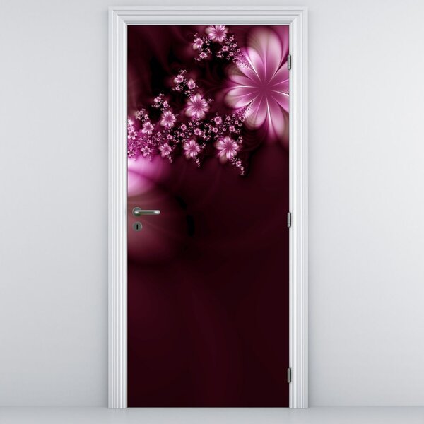 Foto tapeta za vrata - Apstrakcija, cvijeće (95x205cm)