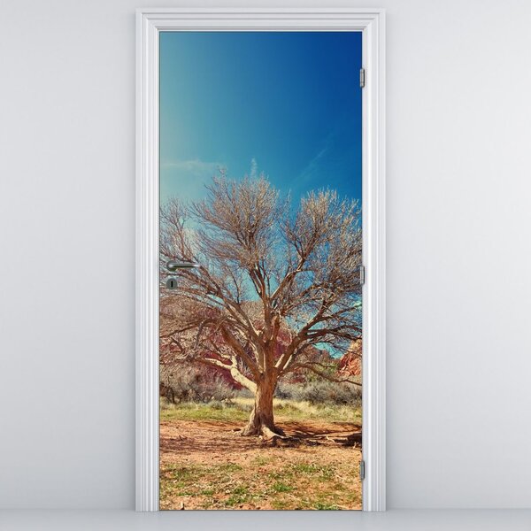 Foto tapeta za vrata - Drvo u pustinji (95x205cm)