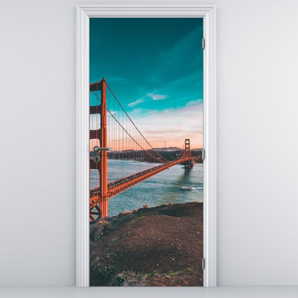 Foto tapeta za vrata - Golden Gate (95x205cm)