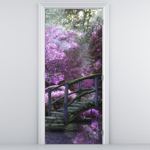 Foto tapeta za vrata - Ljubičasti vrt (95x205cm)