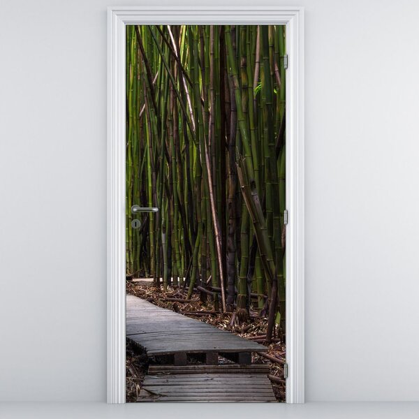 Foto tapeta za vrata - Između bambusa (95x205cm)