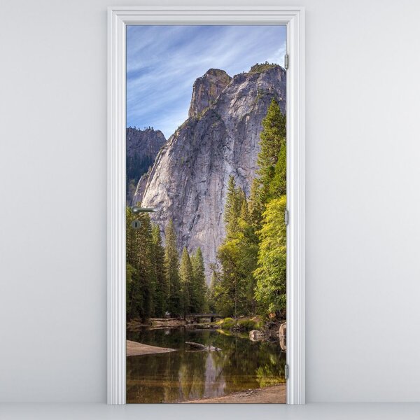 Foto tapeta za vrata- Ispod Yosemitske stijene (95x205cm)