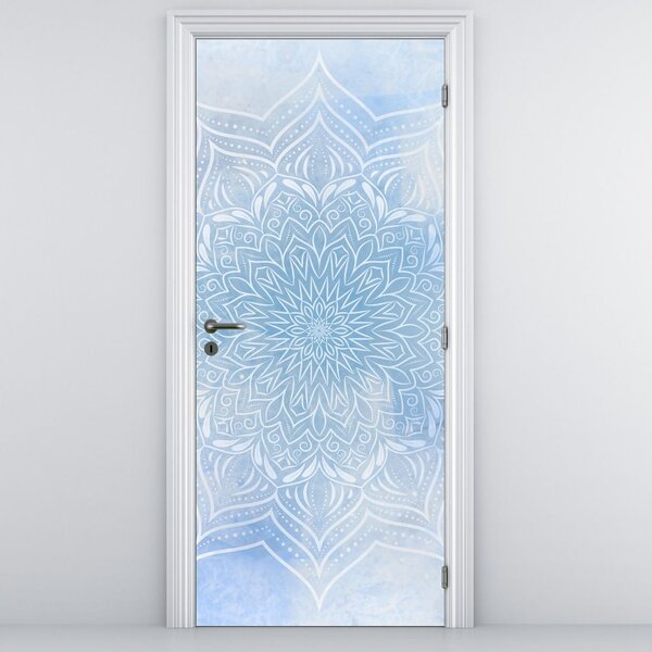 Foto tapeta za vrata - Zimska mandala (95x205cm)