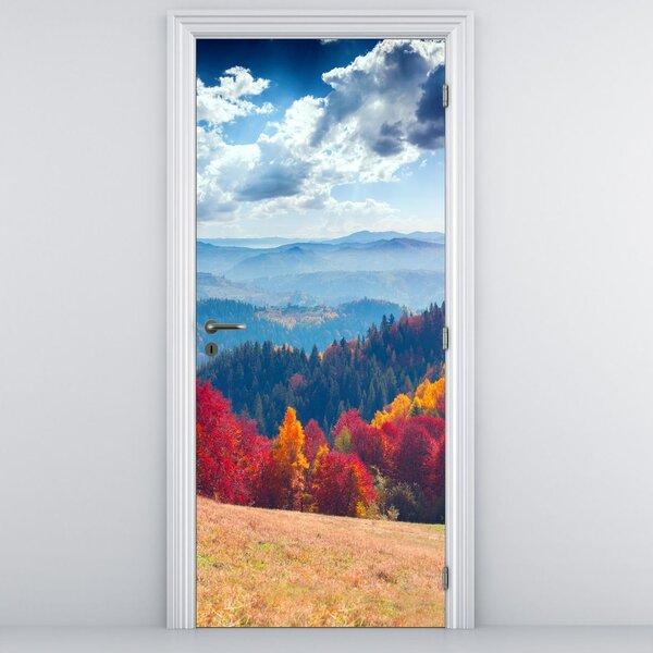 Foto tapeta za vrata - Šareni jesenski krajolik (95x205cm)