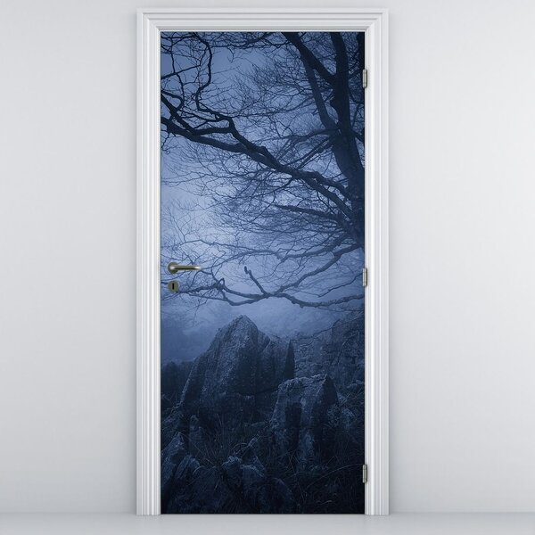 Foto tapeta za vrata - Tamna šuma (95x205cm)