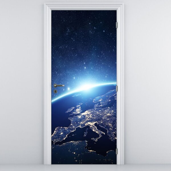 Foto tapeta za vrata - Planet Zemlja (95x205cm)