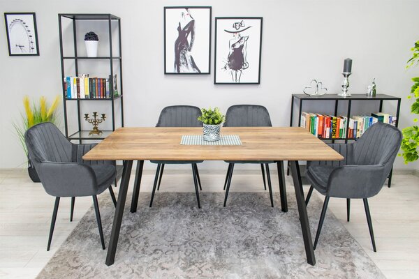 Stolica Lugo OUTLET - velvet graphite