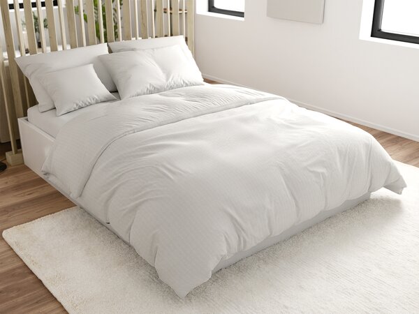 Kreirana posteljina DENYX BLEND svijetlo krem boje, hotelski džep. Dimenzije posteljine: 70 x 90 cm | 140 x 200 cm