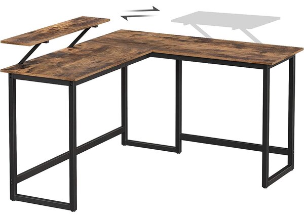 Računalni stol u obliku slova L, kutni stol 140 x 130 x 89 cm