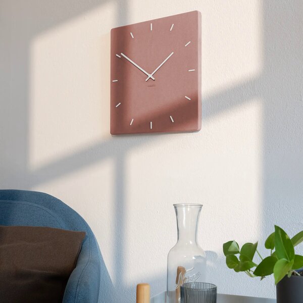 Zidni sat Luxhora Pura Square Red 11 boja kazaljki