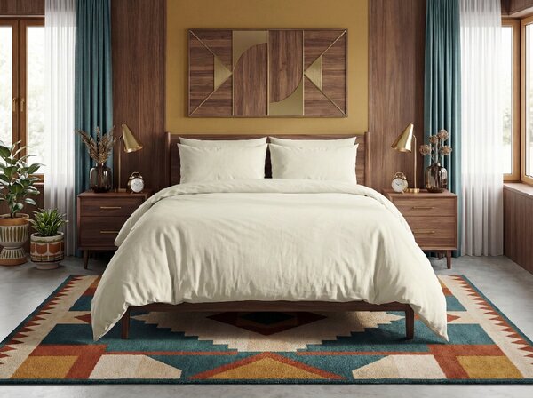 Pamučna posteljina CALMORA svijetlo bež Dimenzije posteljine: 2 kom 70 x 90 cm | 200 x 220 cm