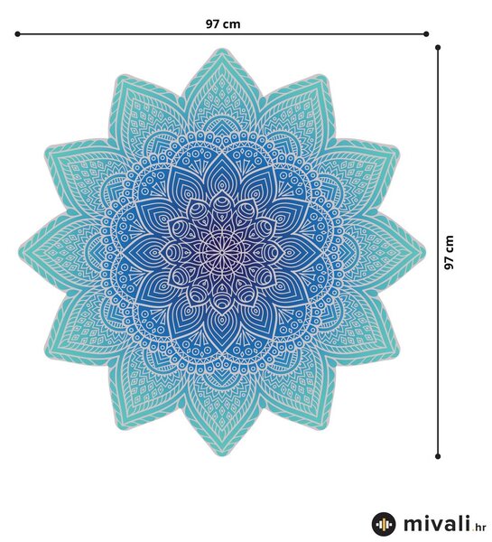 Zidne naljepnice - Mandala zeleno-plava