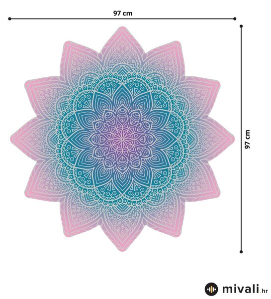Zidne naljepnice - Mandala ružičasto-plava