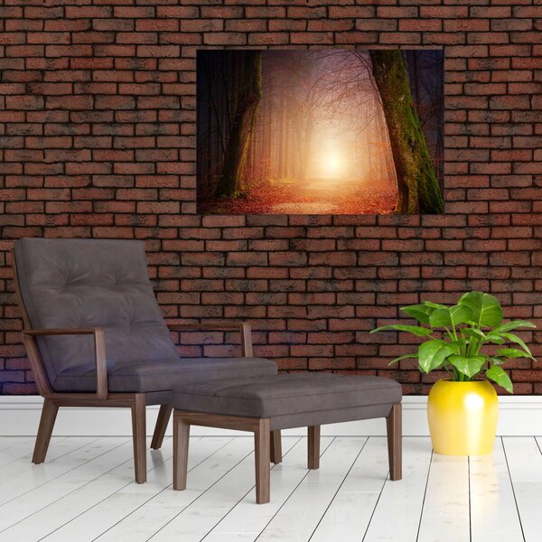 Slika jesenske šume u magli (90x60 cm)