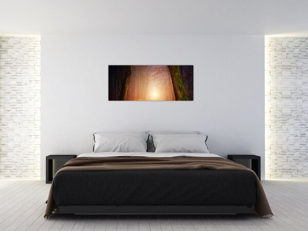 Slika jesenske šume u magli (120x50 cm)