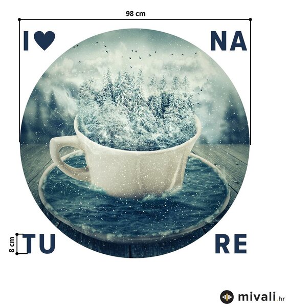 Zidne naljepnice - Šalica prirode s natpisom