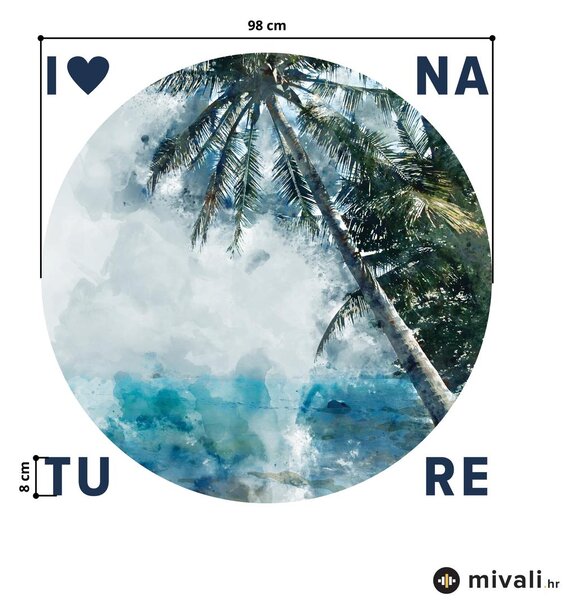 Zidne naljepnice - Palme s natpisom