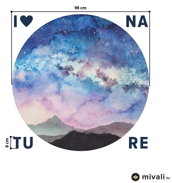 Zidne naljepnice - Svemirske planine s natpisom