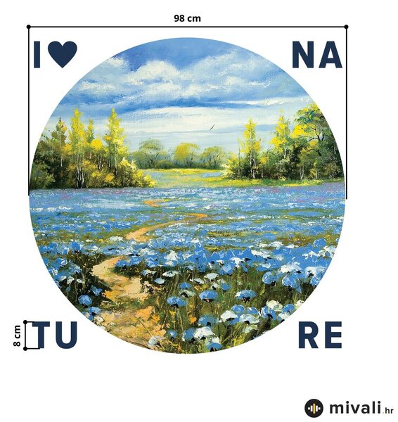 Zidne naljepnice - Pejzažna slika s natpisom