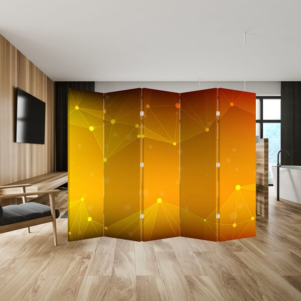 Paravan - apstraktno žuto (210x170 cm)