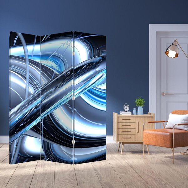 Paravan - plava apstrakcija (126x170 cm)