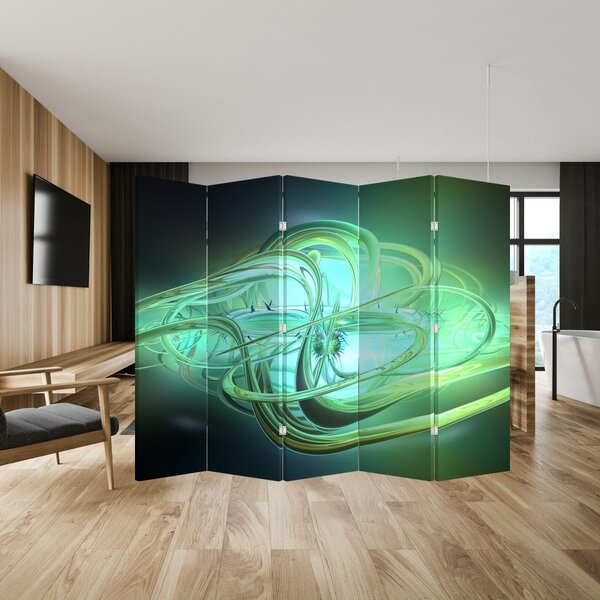 Paravan - Zelena apstrakcija (210x170 cm)