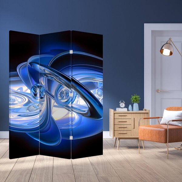 Paravan - plava apstrakcija (126x170 cm)